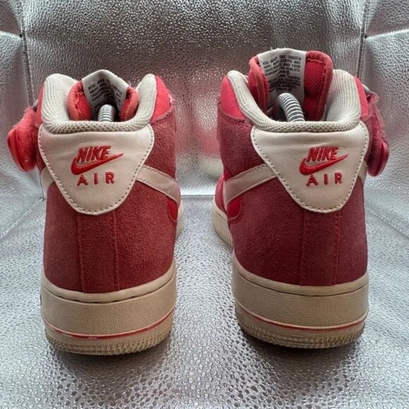 Size‎ 8 - Nike Air Force 1 '07 Mid Mens Fusion Red Sneakers Shoes 315123-604 - Picture 7 of 11